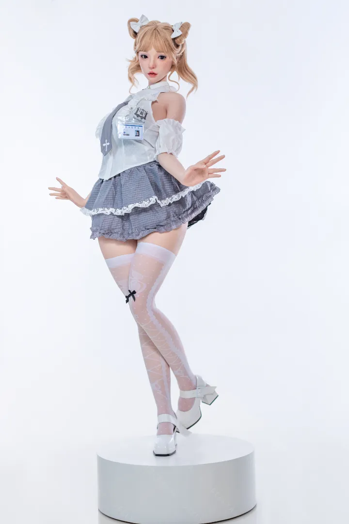 155см (5ft1) Чашка E Легкая силиконовая секс-кукла, Голова Albizia
